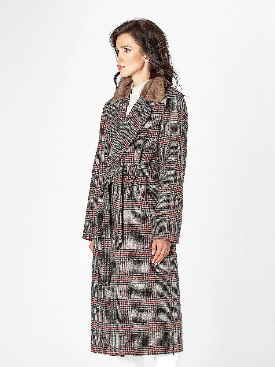Soft cashmere coat, plaid wool trench coat