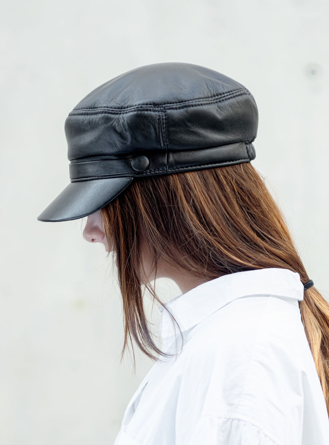 Classic leather cap